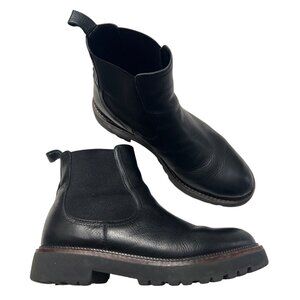 Caslon Womens Black Leather Chelsea Boots Size 8.5
